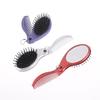 3-In-1 Portable Hair Brush With Mirror And Flat Top Comb Foldable Dual-Use Massage Feature Trendy Air Cushion Comb
