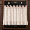 Oven Skirt with 7 Ribbon Ties Mushroom Flower Pumpkin Pattern Farmhouse Kitchen Decorative Cabinet Dishwasher Appliance Oven Curtain
