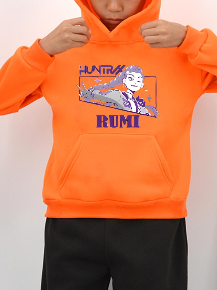Kpop łowcy demonów dziecięca bluza anime Kawai Kurtka Pulower Portret głowy Słodka Casualowa Bluza y2k sudadera ubrania dla dzieci dziewczynka