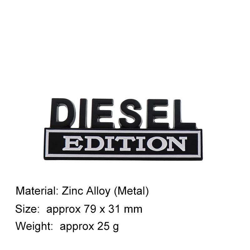 Auto Styling 3D Benzin TURBODIESEL Öl Metall Chrom Zinklegierung Emblem Logo Auto Plakette Karosserie Kofferraum Kotflügel Emblem Autozubehör