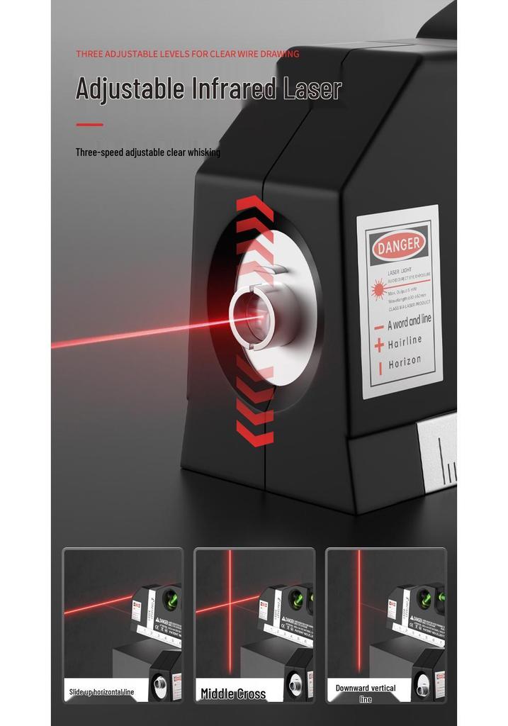 Shengtai Xin 3-in-1 Laser Level Ruler with Magnetic Infrared