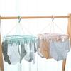 32 Clip Folding Clothes Hanger Children's and Adult Plastic Clothes Drying Hanger Home Windproof Sock Underwear Drying Hangers