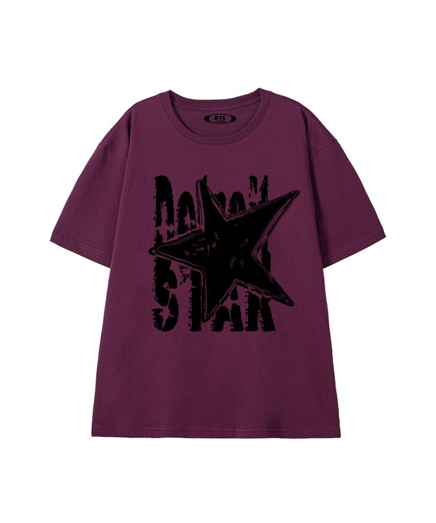 BY.L Detroit Star Short-Sleeve T-Shirt Wine