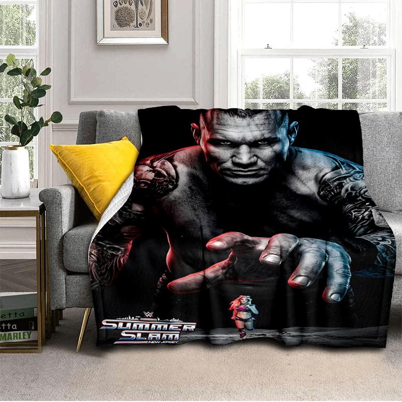 Wrestling Champion With Wwe Title Blanket Lightweight Ideal Bedding Blanket Perfect for Travel, Living Rooms, Offices, Sofas, Fan Christmas Gift