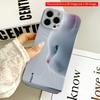 2DFlat Giant White Cat & Tiny Girl Phone Case All Inclusive Film Hard iPhone Case, Compatible with iPhone 18 Pro Max 17 16 15 14 13 12 11