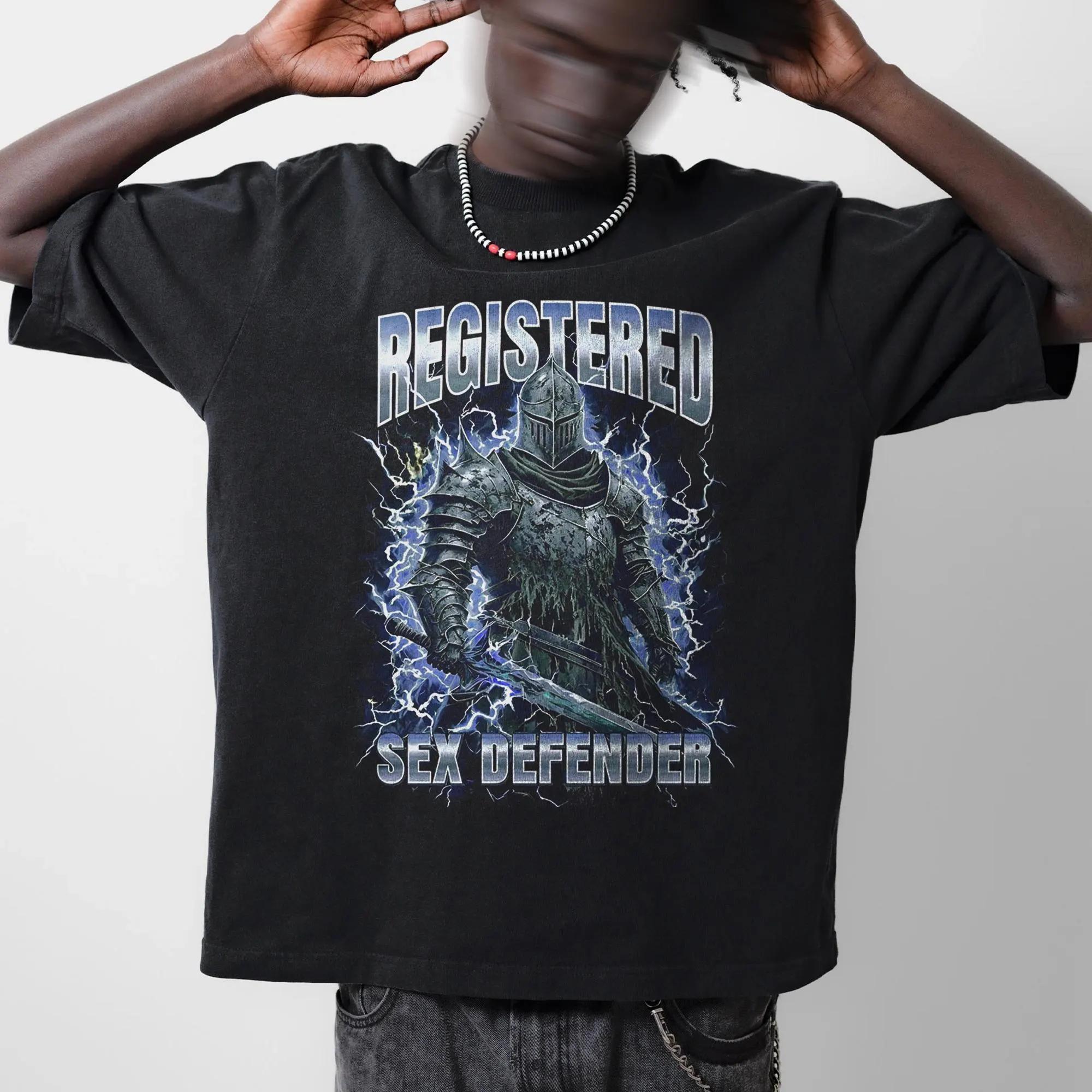 Registered Sex Defender Shirt Funny Shirts For Friends Funny 90s Graphic Tee Meme Shirt Humor Shirt Sarcastic Shirt M