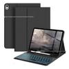 Compatible Backlit Bluetooth Keyboard Case with Pen Slot for iPad 10th Gen - Spanish Layout & 11th Stand Shell