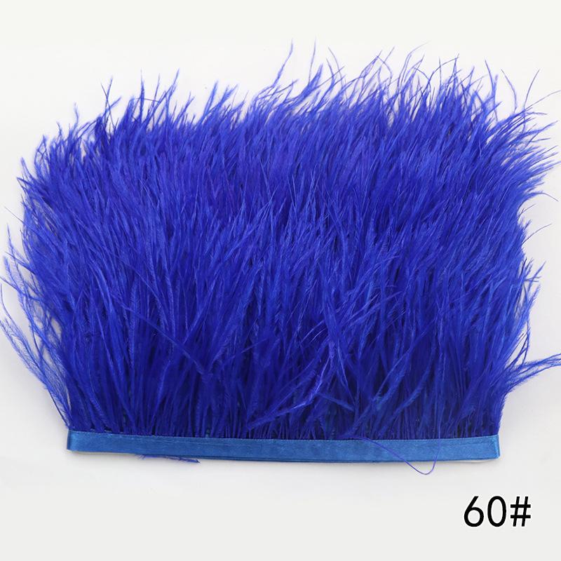2M Ostrich Feather Cloth Edge 8-10 Cm Cuffs Clothing Skirt Decorative Accessories Color Ostrich Feather Cloth With Feathers