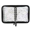A5 Budget Binder Planner Cover with Zipper Glitter Stars 6 Ring Refillable Notebook Shell for Journal Albums Diary School Office Supplies