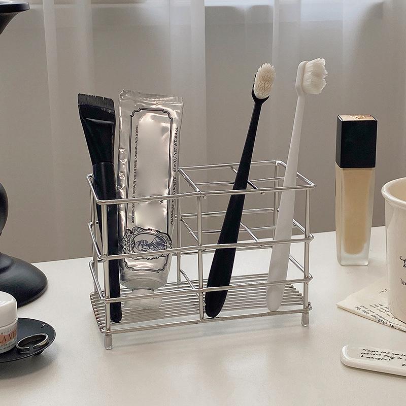 Toothbrush Holder For Bathroom - Stainless Steel Toothpaste Holder Stand, For Electric Toothbrush Stand Organizer Accessories