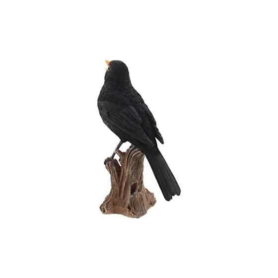 A Small Bird Garden Ornament That Is So Realistic That It Will Blow Your mind.Blackbird 8.5 X 14 X Height 21cm.Singing Bird with sound.Light sensor.A