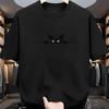 2026 Unisexs Casual Cat Print Soft And Breathable Round Neck Short Sleeved Summer 100 Pure Cotton Outdoor Highquality Tshirt