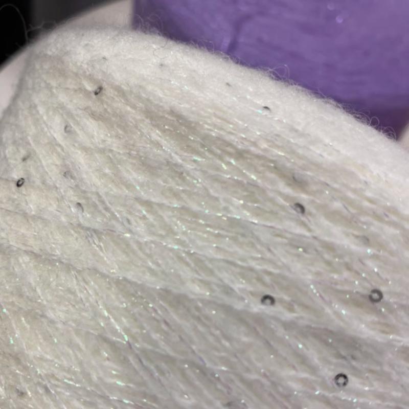 250g Bright Wire Mohair Yarn with Sequins for Crochet Knitting Clothing DIY Dolls Sweater Soft Thin Wool Thread Comfortable Blue