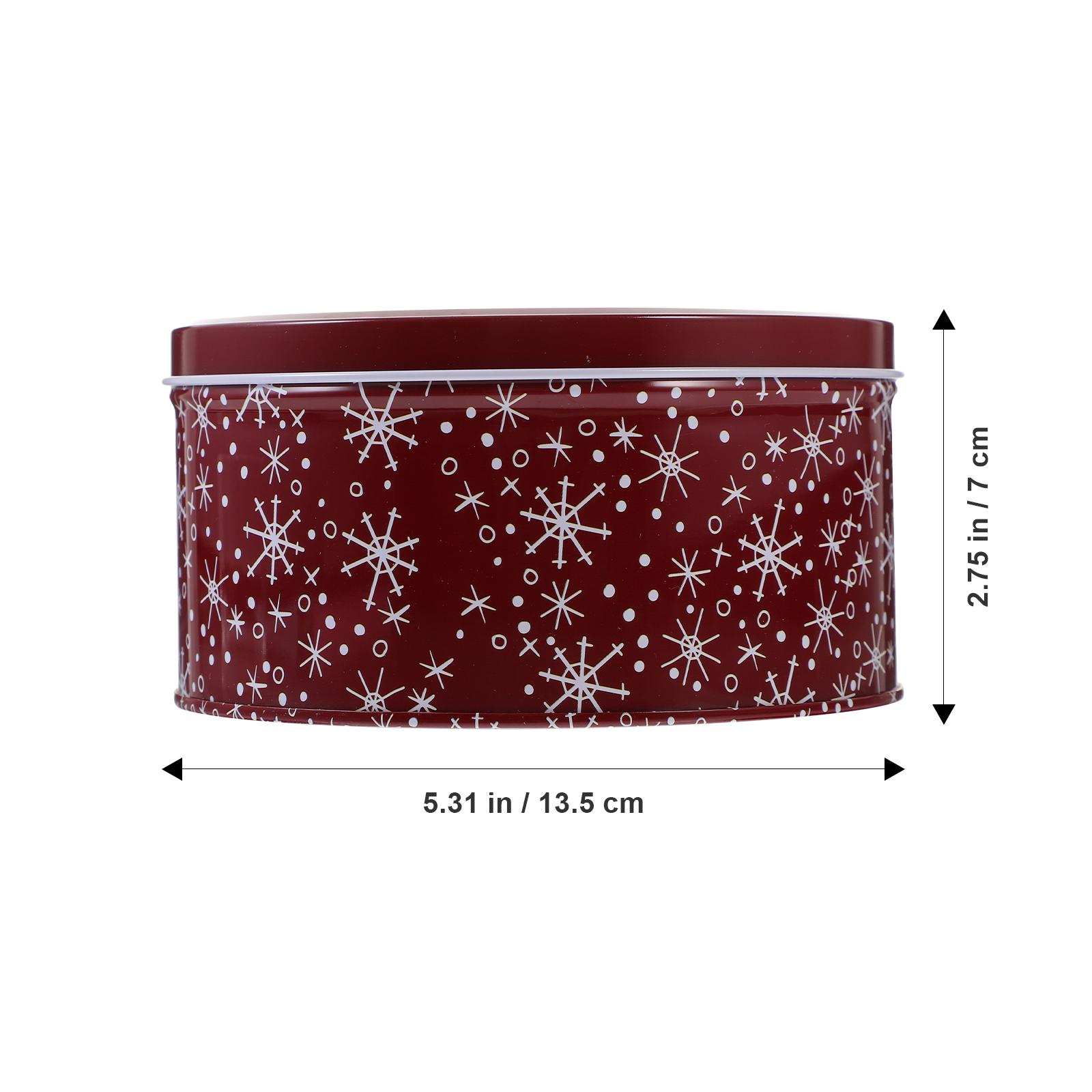 Рождественская жестяная банка для конфет Маленькая жестяная коробка для печенья Праздничная рождественская коробка для хранения угощений Подарочный футляр Рождественская жестяная банка для печенья Простая коробка для хранения