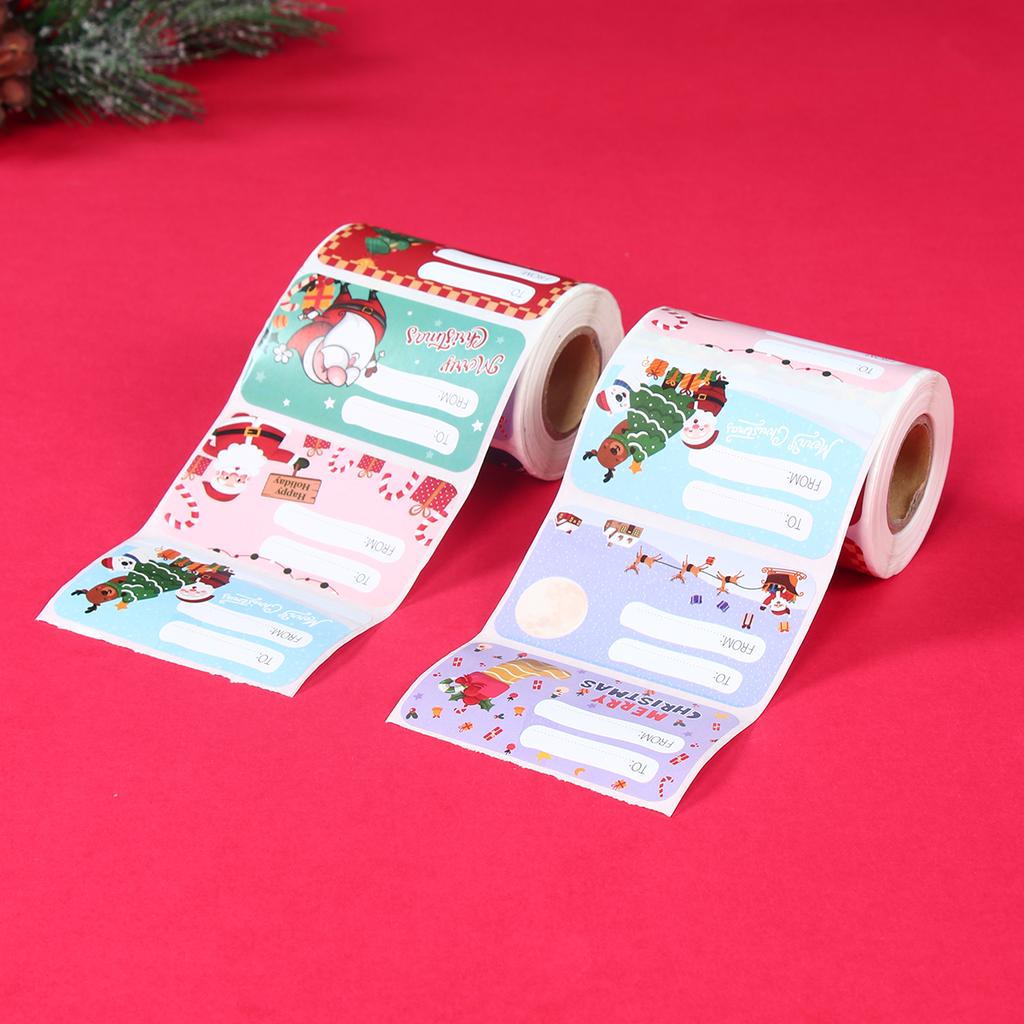 Christmas Gift Name Stickers Merry Christmas Decorations for Home 2025 Xmas Gifts Lables Ornament Navidad Natal New Year 2026