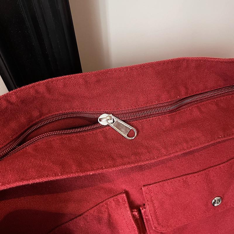 Tragetasche Werkzeugstil Schulter-Umhängetasche Große Kapazität Leinwandtasche Für Studenten