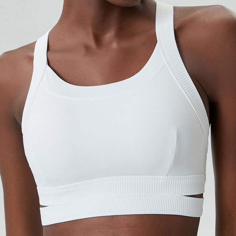 High Strength Bubble Wrap Sports Intimates Women's Square Breast Holding Push-up Pilates Workout Bra Breasted Yoga Vest