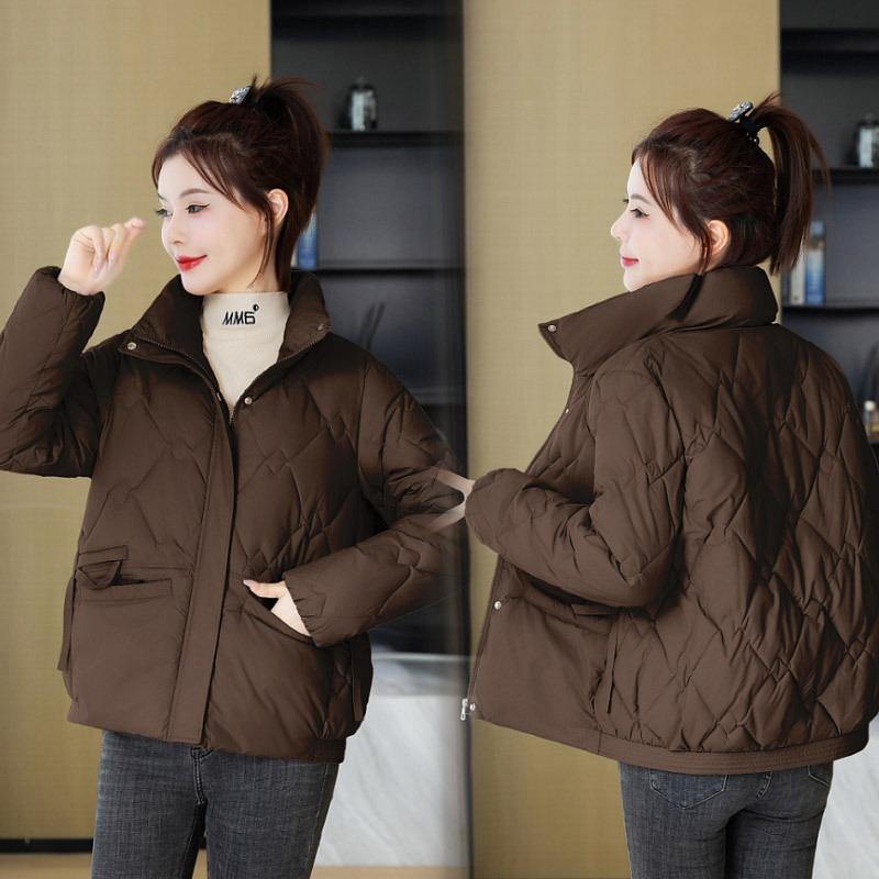 New down cotton-padded clothes women's anti-season large size loose and thin versatile hooded short coat bread clothes cotton clothes
