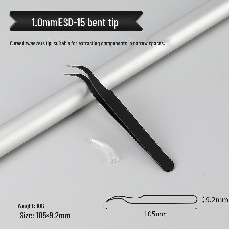 Stainless Steel Anti-Static Tweezers for High-Precision Repair