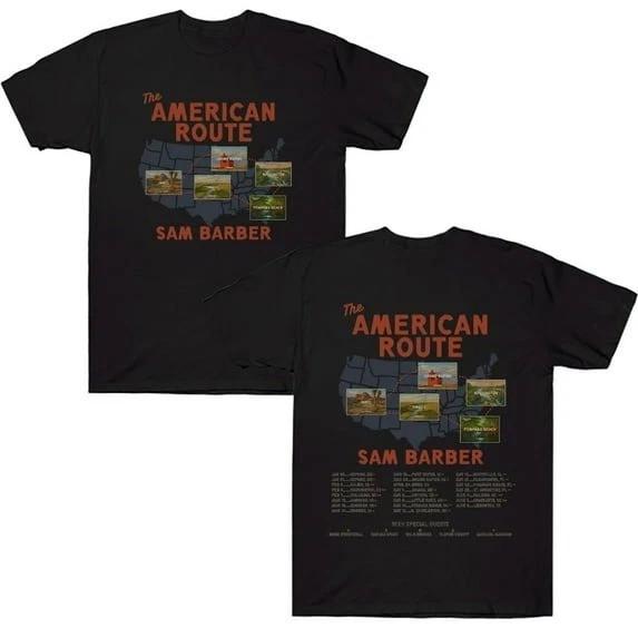 Sam Barber American Route Tour 2026 Modern Country Band TShirt S5XL Unisex T-Shirt XXL