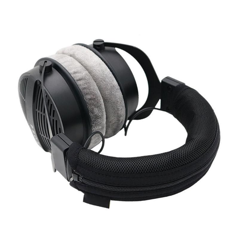 Breathable Mesh Fabric Headsets Headband Protective Guard Head Beam Sleeve for DT990 X Over Ear Headphones