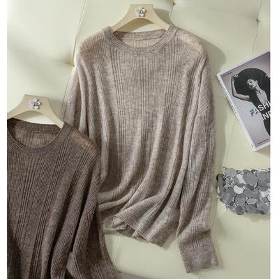 Puyuan 2025 Early Autumn Silk Cashmere Round Neck Sweater - Luxuriously Soft Women's Knitwear