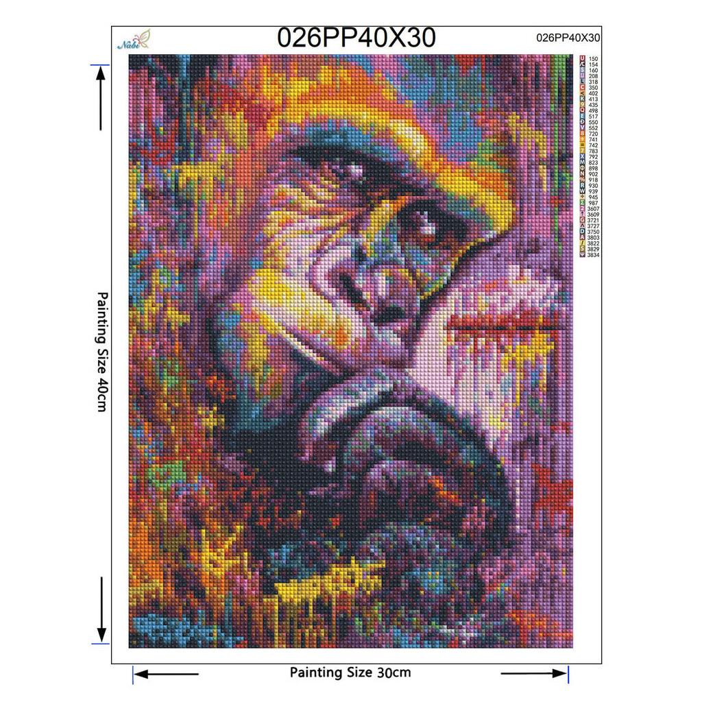 Full Round,Diamond Embroidery,Monkey,Wall Decor Painting,DIY,5D,Pasted,Diamond Animal,Cross Stitch