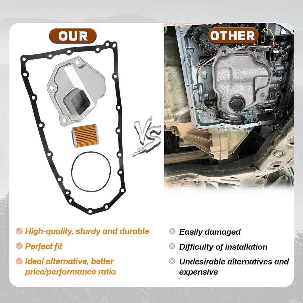 31728-1XF0A Transmission Filter Oil Pan Gasket Kit Fits For 2007-2013 Ni-Ssan Altima 2.5L L4, 2011-2016 Juke 1.6L L4 Turbocharged, 2015-2016 Rouge
