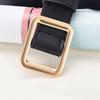 Non perforated women's belt, men's lazy belt, no punching, versatile fashion, ins black decoration, Korean version jeans