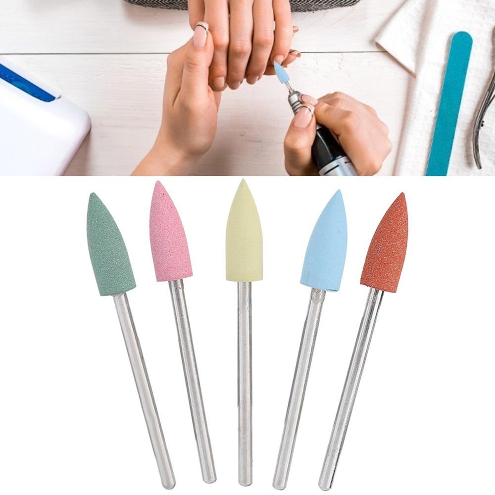 

5PCS Silicone Rubber Silicone Rubber Grinding Head Silicone Nail Drill Bits Home Salon