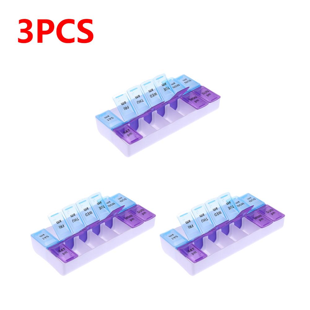 1/2/3PCS Medicine Pillboxes Pill Case Portable Tablet Dispenser Pill Box Organizer 7 Days Weekly Pillbox Jewelry Accessories