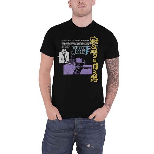 Elton John Unisex Adult Japanese Single Cotton T-Shirt