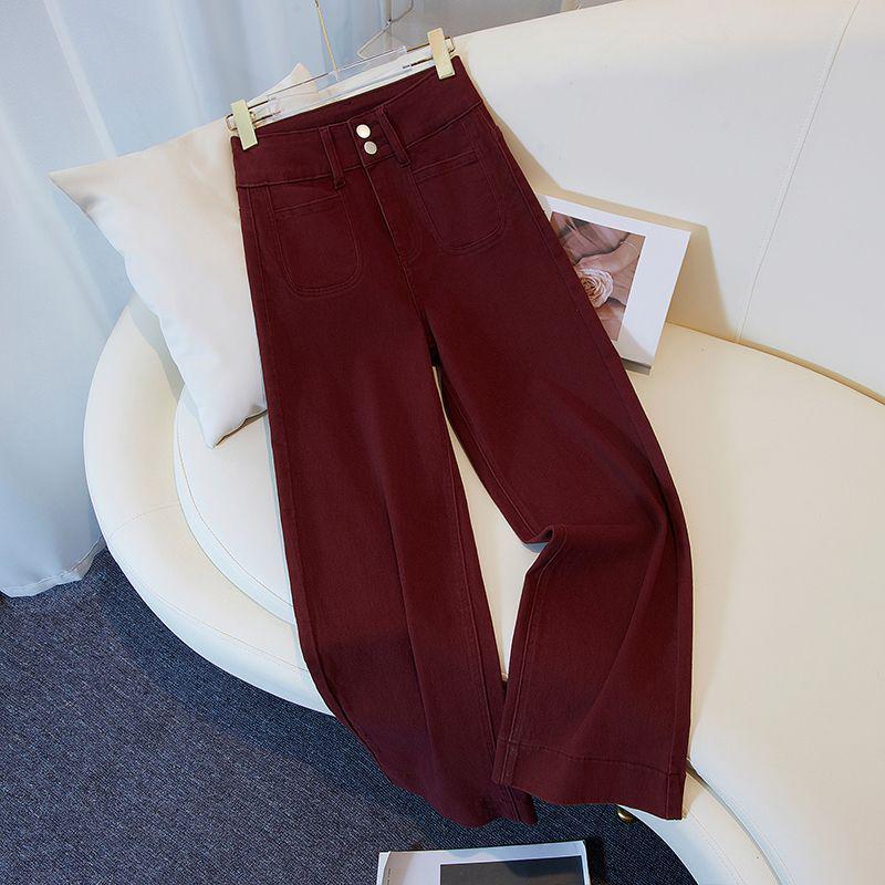 

2025 Autumn Winter High-Waisted Plus Velvet Thickened Straight Leg Jeans for Women XL Recommended for 121-135 Jin