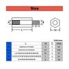 25Pcs White Nylon Single Head Fastener Durables  Multi-Purpose Hardware Accessories