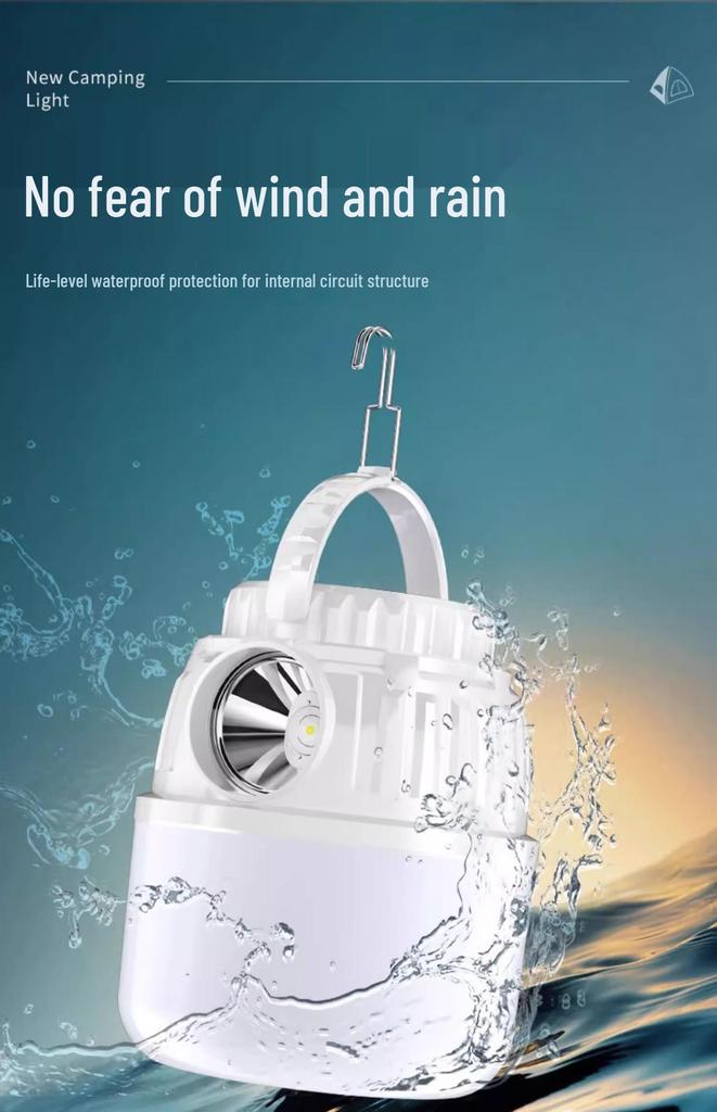 Rechargeable Solar Camping Lantern - Long Battery Life, Emergency & Outdoor Tent Light