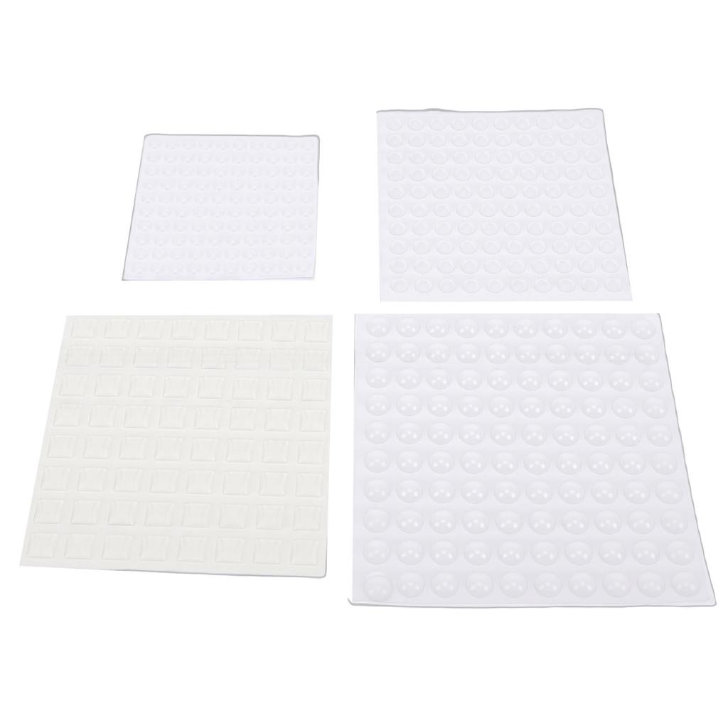 364pcs Bump Dots for Visually Impaired Assorted Shapes Low Vision Braille Stickers Silicone Raised Tactile Dots White