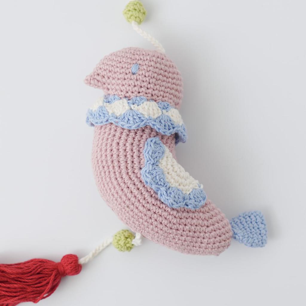 Raw Wool Knitting Kit Hanging Amigurumi Fish and Bird #15-10.11