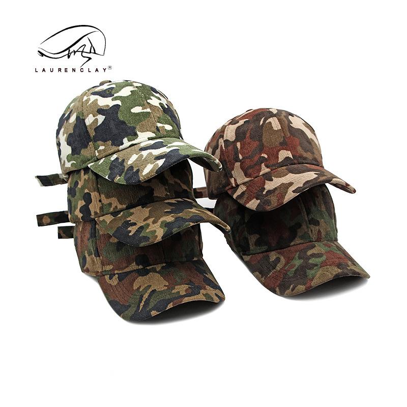 Hats Men and Women Autumn and Winter New Hard Top Corduroy Baseball Cap Camouflage Cap Tide