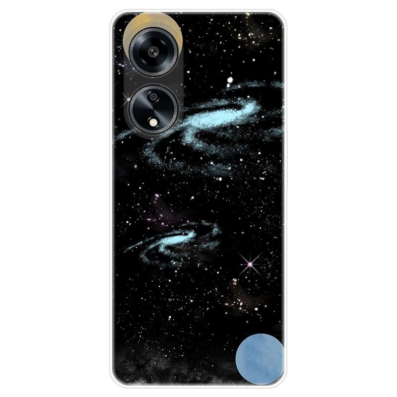 For OPPO Reno10 Reno 10 Pro A98 A 98 5G deksel mykt silikon bakdeksel tegneserie telefonveske Stjernehimmel