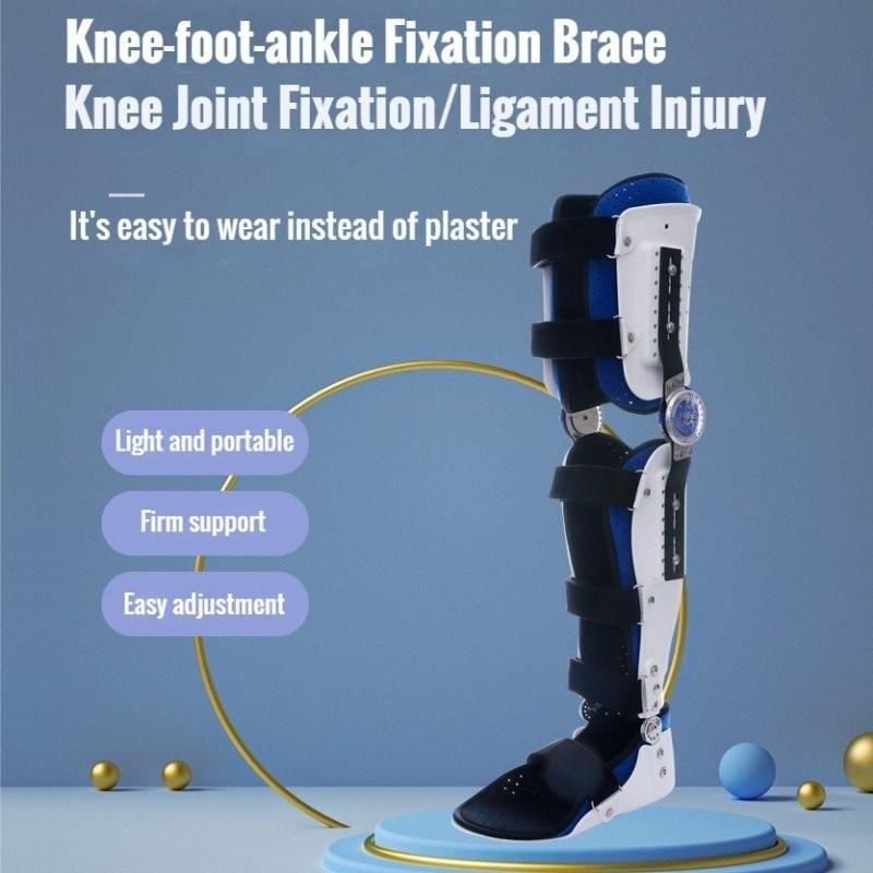 New Adjustable Angle Height Knee Ankle Foot Orthosis Brace Thigh Knee Joint Foot Support Fixator Rehabilitation Ligament Protector