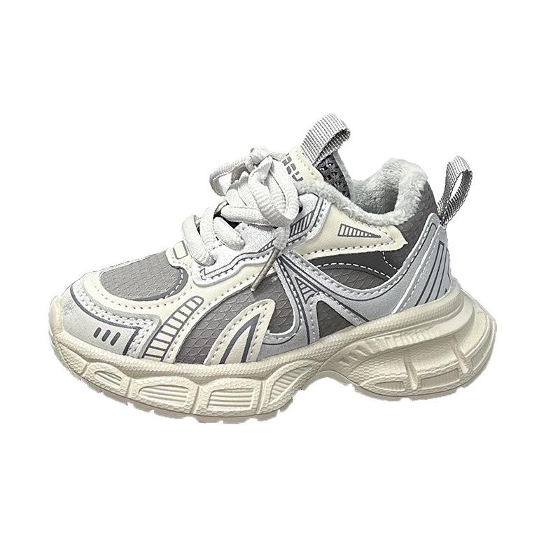 

Children s Versatile Sports Shoes - Winter 2025 Style: Boys and Girls Casual Running and Dad Shoes with Thickened Cotton. Size 21 - Inner length 13cm сірий колір