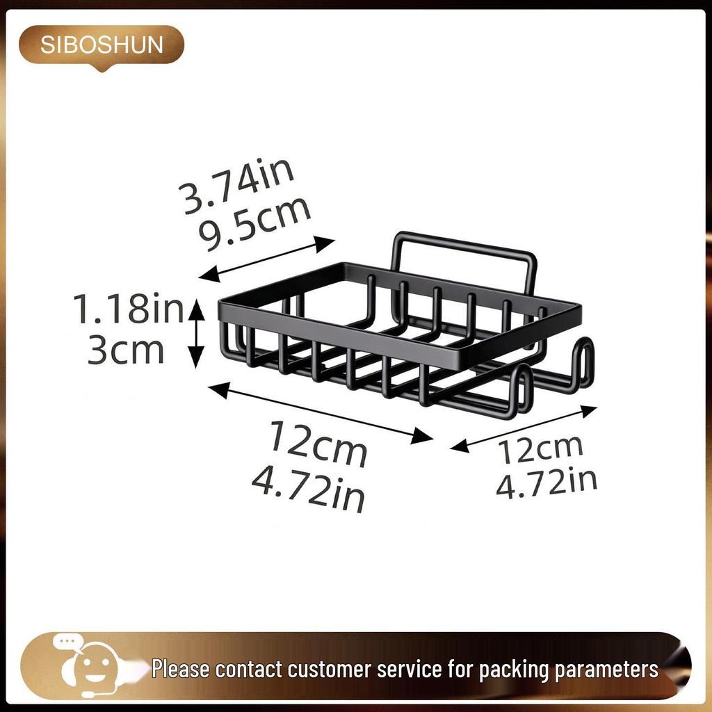 Punch-Free Wall-Mounted Bathroom Storage Rack and Organizer Shelf