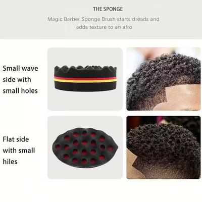 Ovaler Haarwickel-Schwammbürste Doppelseitiges Styling-Werkzeug für voluminöse Wellen Lockenpflege Entwirren auf nassem/trockenem Haar Salon