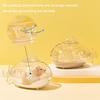 Hamster Bathroom with Holes Clear Visible Splash-proof Guinea Pig Rat Chinchilla Sand Bath Container Bathtub Toilet Small Animal Pet Accessories