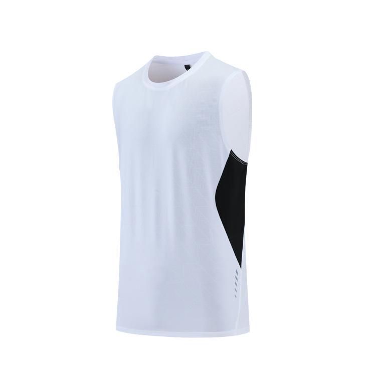 Men's Quick-Dry Sleeveless Basketball Top - Ice Silk Fitness Vest for Running and Training