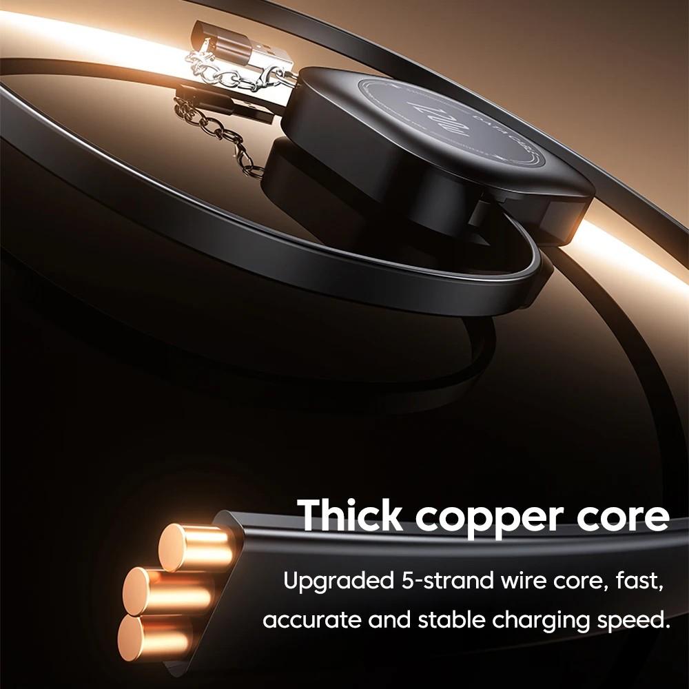 120W Fast Charging Type C to Type C Retractable Cable For iPhone 15 16 USB C Cable with Type C To USB A/Lightning Male Adapter