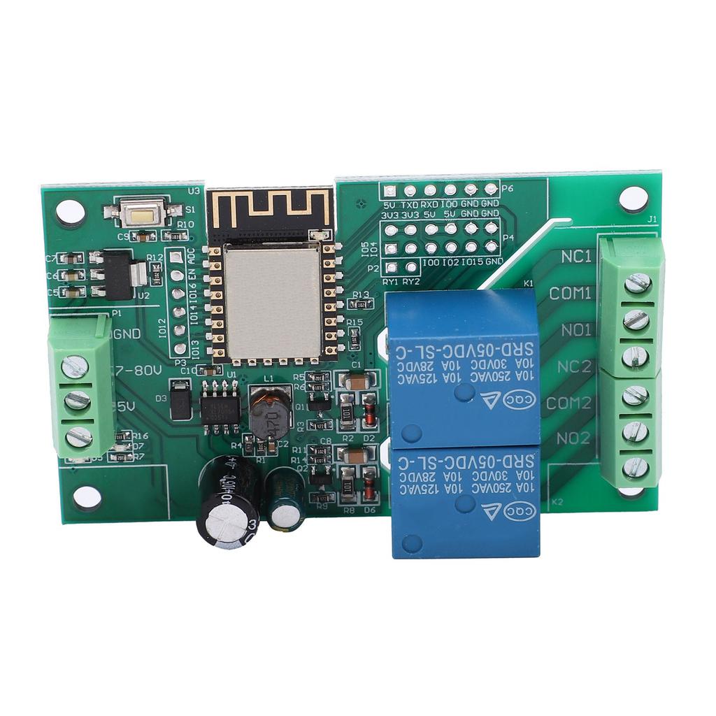 Modul Releu Wi-Fi Dual Canal PCB 880V pentru ESP8266 Dezvoltare Secundară Învățare