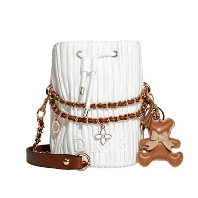 Bag [Customized Cosmetic Bag] Canvas Good Luck Bear Niche Trendy High-end Cute Simple Fashion Versatile Classic Exquisite Polyester Fiber