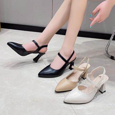 Scarpe da Donna Estive Moda Nuove Minimaliste Tacchi Alti Tendenza Retrò Sandali Minimalisti a Punta Tacchi Sottili Temperamento Pompe Quotidiane