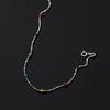 925 Sterling Silver Jewelry Rainbow Dot Beaded Necklace for Women Gifts